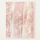 Roos Gold Strokes Haarstylist Appointment Book Planner (Achterkant)