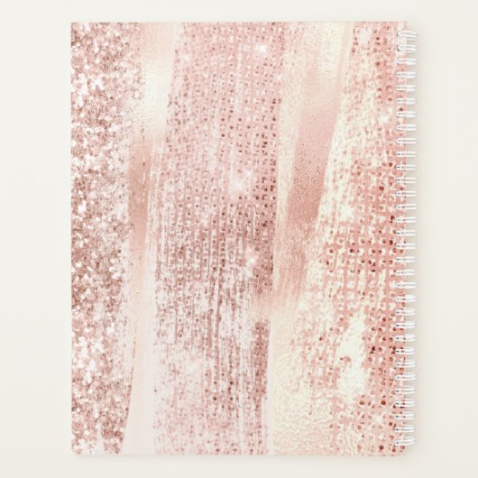 Roos Gold Strokes Haarstylist Appointment Book Planner (Achterkant)