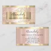 Roos Gold Strokes Lijst Marble Beauty Shop Visitekaartje (Voorkant / Achterkant)