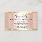 Roos Gold Strokes Lijst Marble Beauty Shop Visitekaartje (Achterkant)