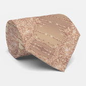 Roos Gold Stropdas Blush Glitter Sparkle Drivers (Opgerold)