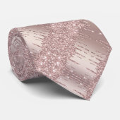 Roos Gold Stropdas Moderne Glitter Drivers Design (Opgerold)