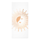 Roos Gold Sun Goddess Girl Spray Tanning Salon Reclamekaart (Achterkant)