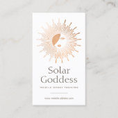 Roos Gold Sun Goddess Girl Spray Tanning Salon Visitekaartje (Voorkant)