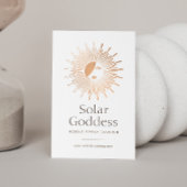 Roos Gold Sun Goddess Girl Spray Tanning Salon Visitekaartje