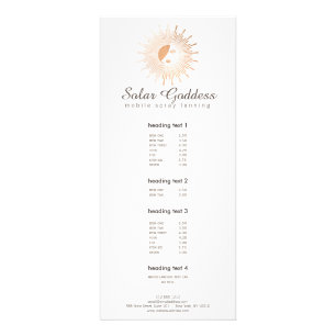 Roos Gold Sun Goddess Meisje Spray Tanning Salon I Reclamekaart