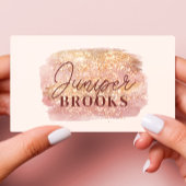 Roos Gold Sunset Glitter Social Media QR-code Visitekaartje