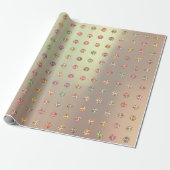 Roos Gold Swarovski Crystals Mint Copper Pink Cadeaupapier (Uitgerold)