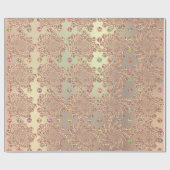 Roos Gold Swarovski Crystals Spiral Diamond Cadeaupapier (Vlak)