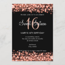 Roos Gold Sweet 16 Birthday Party Sparkles