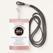 Roos Gold Sweet 16 Birthday VIP-badge Badge (Achterkant met draagriem)