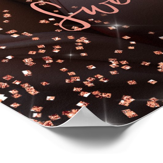 Roos Gold Sweet 16 foto Welkomstbord Poster (Hoek)