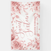 Roos Gold Sweet 16 Glitter Confetti Floral Spandoek (Verticaal)
