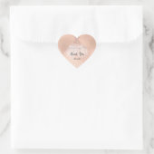 Roos Gold Sweet 16e Bridal Hartelijk dank Hart Sticker (Tas)