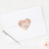 Roos Gold Sweet 16e Bridal Hartelijk dank Hart Sticker (Envelop)