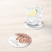 Roos Gold Sweet 16th Birthday Party Kartonnen Onderzetters (Insitu)