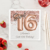 Roos Gold Sweet 16th Birthday Party Servet (Insitu)