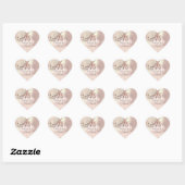 Roos Gold Sweet 16th Princess Heart Hartelijk dank Hart Sticker (Vel)