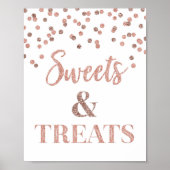 Roos Gold Sweets & Treatment Dessert Table Poster (Voorkant)