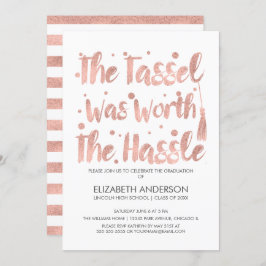 Roos Gold Tassel Afstuderen Card Kaart