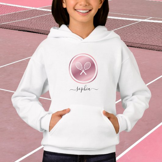 Roos Gold Tennis Kinder gepersonaliseerde Hoodie