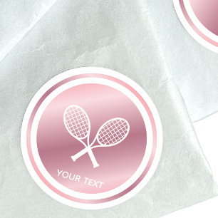 Roos Gold Tennis racets Girls Sport Aangepaste tek Ronde Sticker
