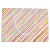 Roos Gold Texture Gift Bag Groot Cadeauzakje (Achterkant)