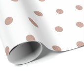 Roos Gold Textured Polka Dot Pattern Cadeaupapier (Rol Hoek)