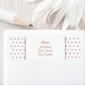 Roos Gold Textured Polka Dot Pattern Etiket (Insitu)