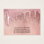 Roos Gold Thick Glitter Drift Bracelet Display Visitekaartje (Achterkant)