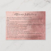 Roos Gold Thick Glitter Drips Lashes Nazorg Visitekaartje (Achterkant)