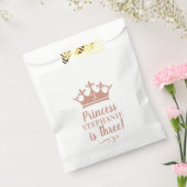 Roos Gold Tiara Crown Personalized Princess Party Bedankzakje (Gezegeld)
