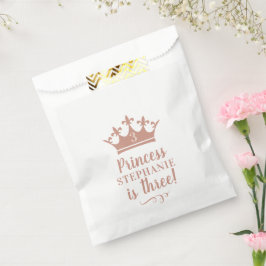 Roos Gold Tiara Crown Personalized Princess Party Bedankzakje