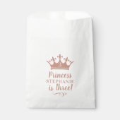 Roos Gold Tiara Crown Personalized Princess Party Bedankzakje (Voorkant)