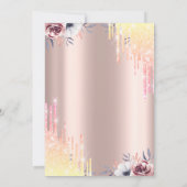 Roos Gold Tiara Flowers Quinceañera Kaart (Achterkant)