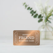 Roos Gold Ticket Style Referral Kaart (Staand voorkant)