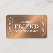 Roos Gold Ticket Style Referral Kaart (Voorkant)