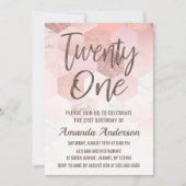 Roos Gold Tiles, penseel 21ste verjaardag Kaart (Voorkant)