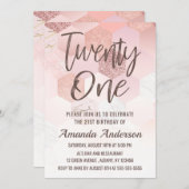 Roos Gold Tiles, penseel 21ste verjaardag Kaart (Voorkant / Achterkant)