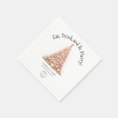 Roos Gold Tree Company Logo Kerstfeest Servet (Hoek)