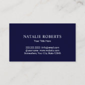 Roos Gold Tree Logo Counselor Life Coach Navy Blue Visitekaartje (Achterkant)