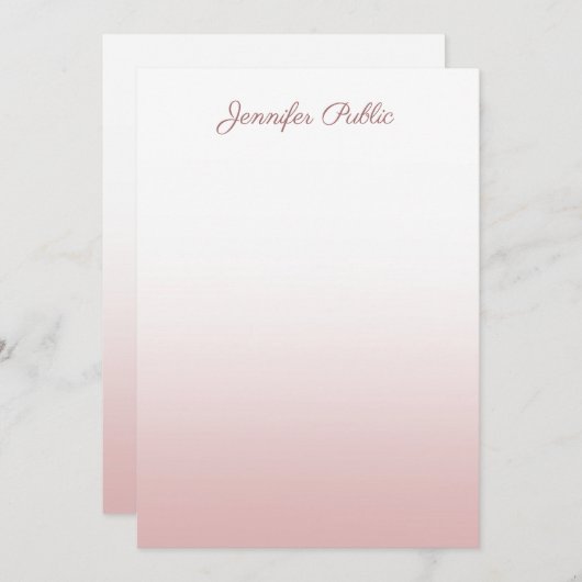 Roos Gold Trendy Sjabloon Calligraphed Script Naam (Voorkant / Achterkant)