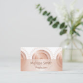 Roos Gold Trifold Mandala Visitekaartje (Staand voorkant)