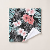 Roos Gold Tropical Botanical Island Paradise Chic Bad Handdoek (Wasdoekje)