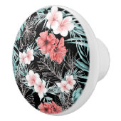 Roos Gold Tropical Botanical Island Paradise Chic Keramische Knop (Rechts)