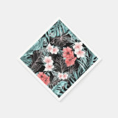 Roos Gold Tropical Elegant Botanical Luau Servet (Hoek)