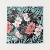 Roos Gold Tropical Elegant Botanical Luau Wandkleed (Voorkant (horizontaal))