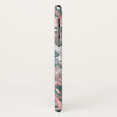 Roos Gold Tropical Flamingos Leaves & Marble Case-Mate iPhone Case (Achterkant/links)