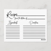 Roos Gold Tropical Leaf Vrijgezellenfeest Recept K Briefkaart (Achterkant)