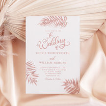 Roos Gold Tropical Palm Leaves Wedding
